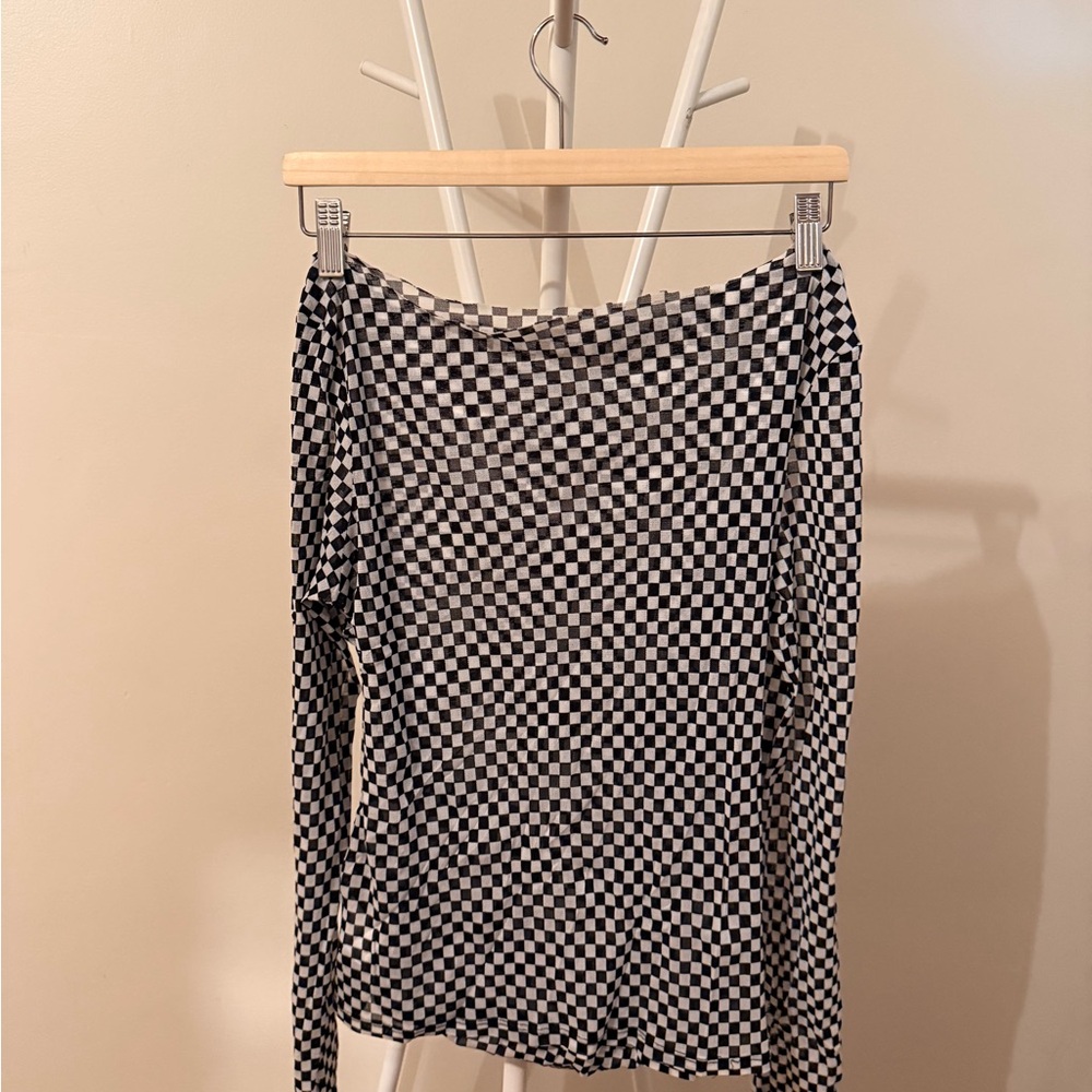 Black and White Checkerboard longsleeve